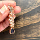 AD Earrings with Blue Stone in Rose Gold Polish
