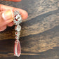 AD Earrings with Red Stone in Silver Polish