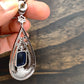 AD Earrings with Blue Stone in Rose Gold Polish