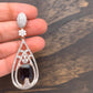AD Earrings with Blue Stone in Dual Tone Polish