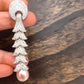AD Earrings with Pearl Drop and Silver Polish