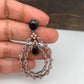 AD Earrings with Blue Stone and Dual Tone Polish
