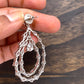 AD Earrings with Dual Tone Polish