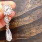 AD Earrings with Clear Stone in Silver Polish