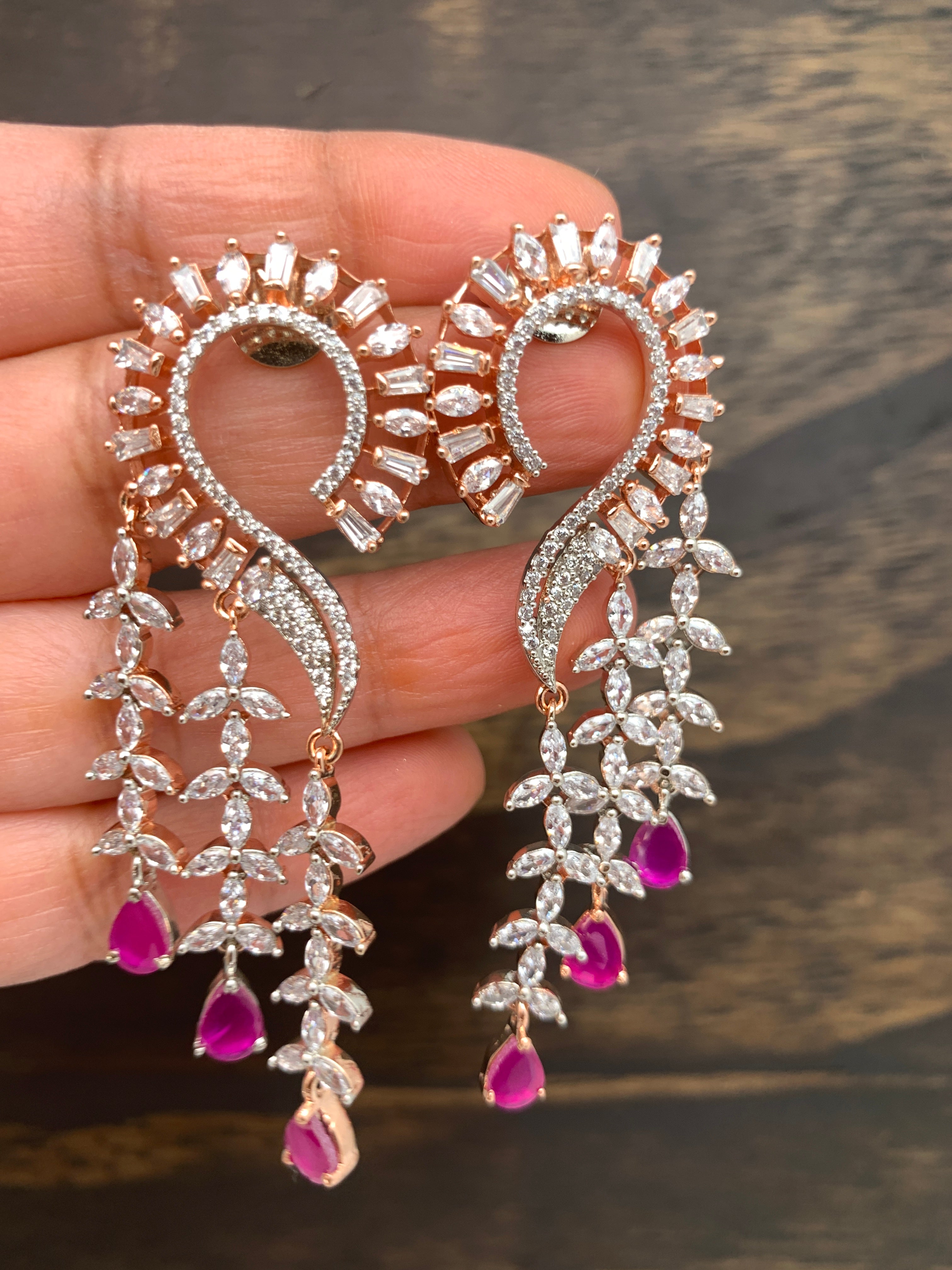 Pink danglers on sale