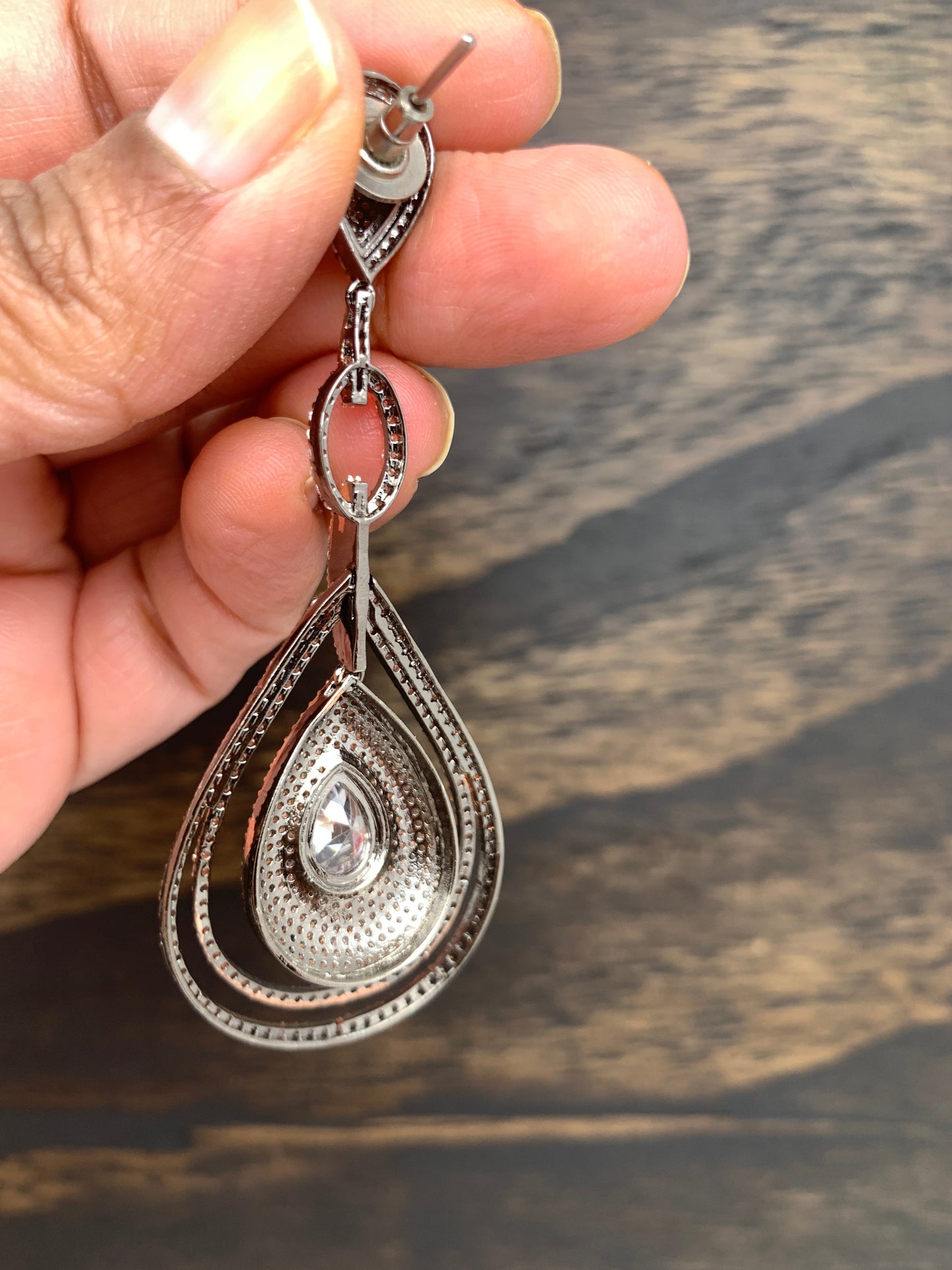 AD Earrings in Victorian and Rose Gold Polish