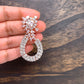 AD Earrings in Rose Gold Polish