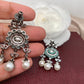 AD Mint Green Stone victorian polish Earrings