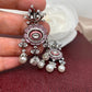 AD Pink Stone victorian polish Earrings