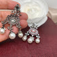 AD Pink Stone victorian polish Earrings