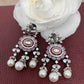 AD Pink Stone victorian polish Earrings