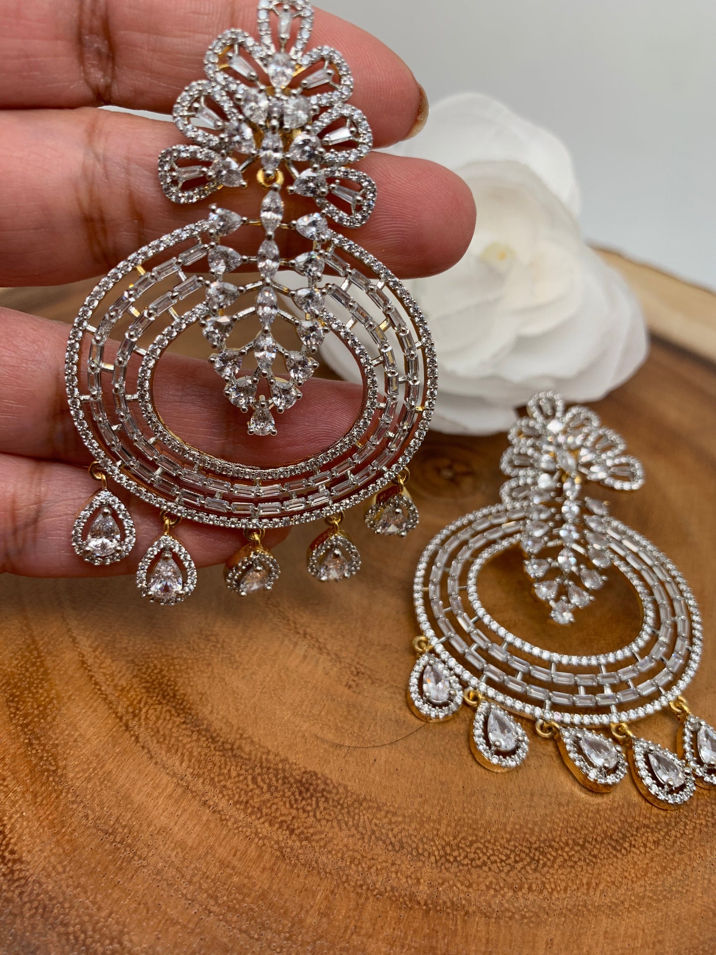 AD Floral Pattern Earrings