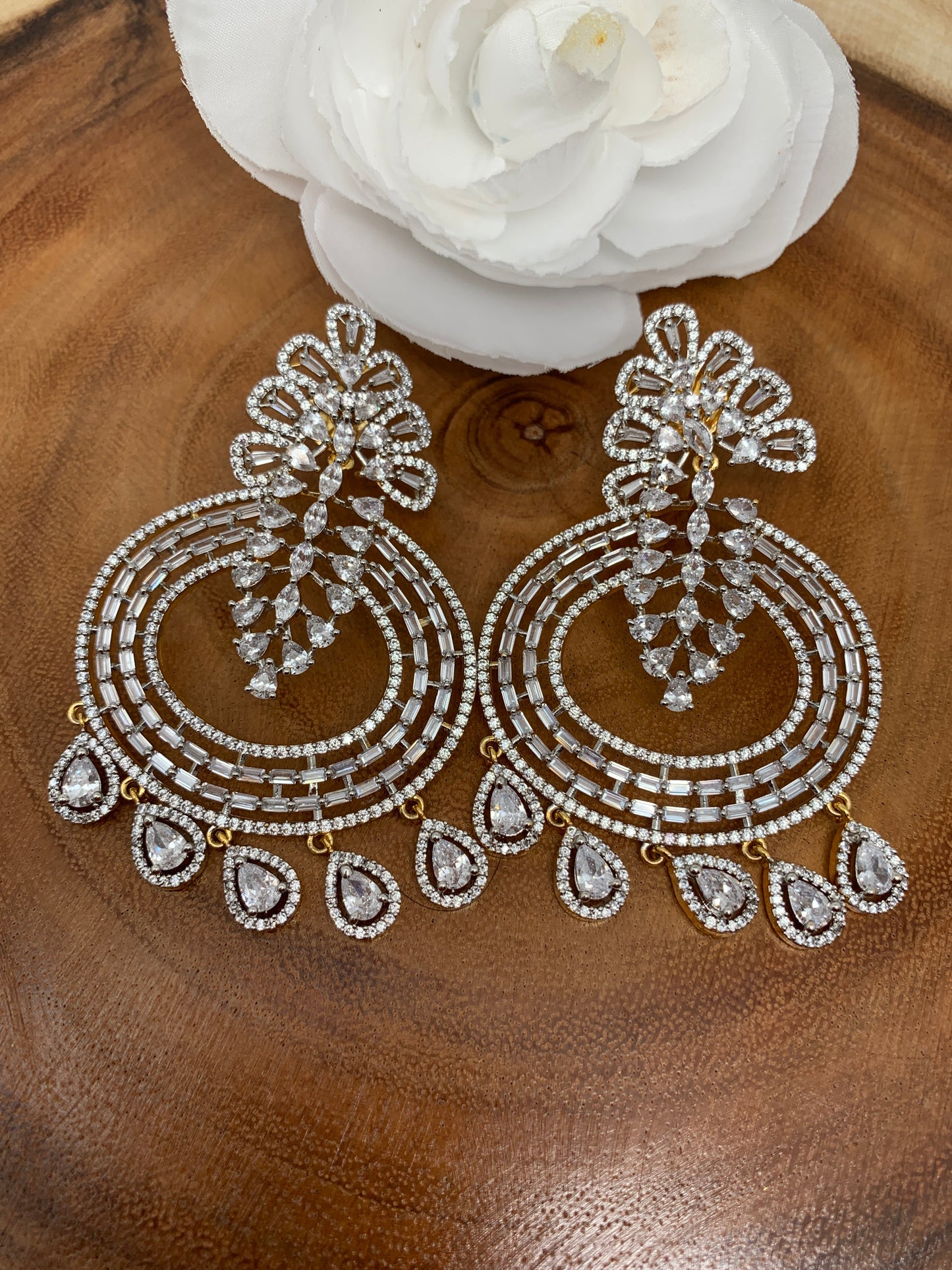 AD Floral Pattern Earrings