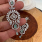 Simple AD Mint Green Silver Polish Earrings