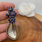 Moissanite Blue Stone Silver Polish Earrings