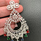 Chandbali AD Multi Stone Silver Finish Earrings