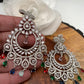 Chandbali AD Multi Stone Silver Finish Earrings