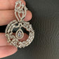 Baguette Clear Stone AD Silver Finish Chandbali Earrings