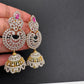 AD Ruby Red Stone Earrings