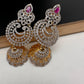 AD Ruby Red Stone Earrings