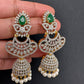 AD Emerald Green Stone Earrings