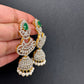 AD Emerald Green Stone Earrings