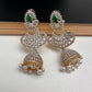 AD Emerald Green Stone Earrings