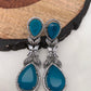 Turquoise Doublet Stone AD Earrings
