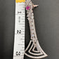 Baguette AD Color Stone Cascade Design Earrings - Red
