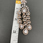 AD Color Stone Cascade Design Victorian Finish Earrings - White