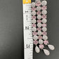 AD Color Stone Cascade Design Silver Finish Earrings - Pink