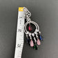 AD Color Stone Chandbali Earrings - Pink