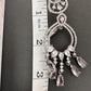 AD Color Stone Chandbali Earrings - White