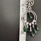 AD Color Stone Chandbali Earrings - Green