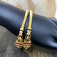 Golden Kada Style Red Kemp and CZ Bangle