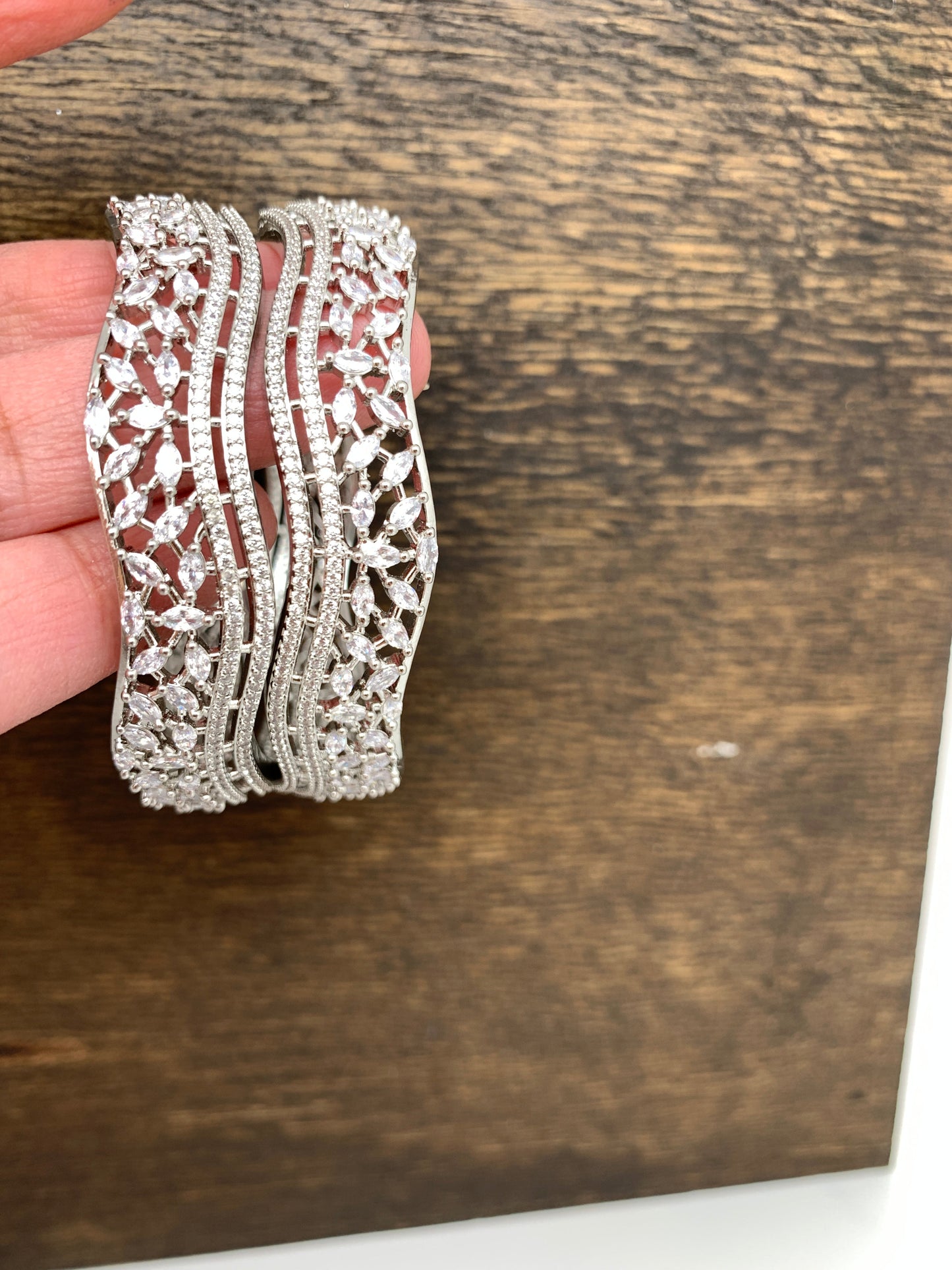 AD Bangle Silver Finish