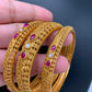 Premium Matte Finish Red Stone Bangle