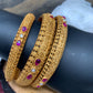 Premium Matte Finish Red Stone Bangle