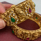 Ganesha Multi Stone CZ Matte Finish Openable Bangles