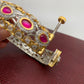 Kundan Red Stone Openable Kada