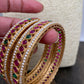 Red Green Kemp Pearl Matte Finish Bangle