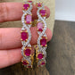 AD Ruby Red Stone Bangles