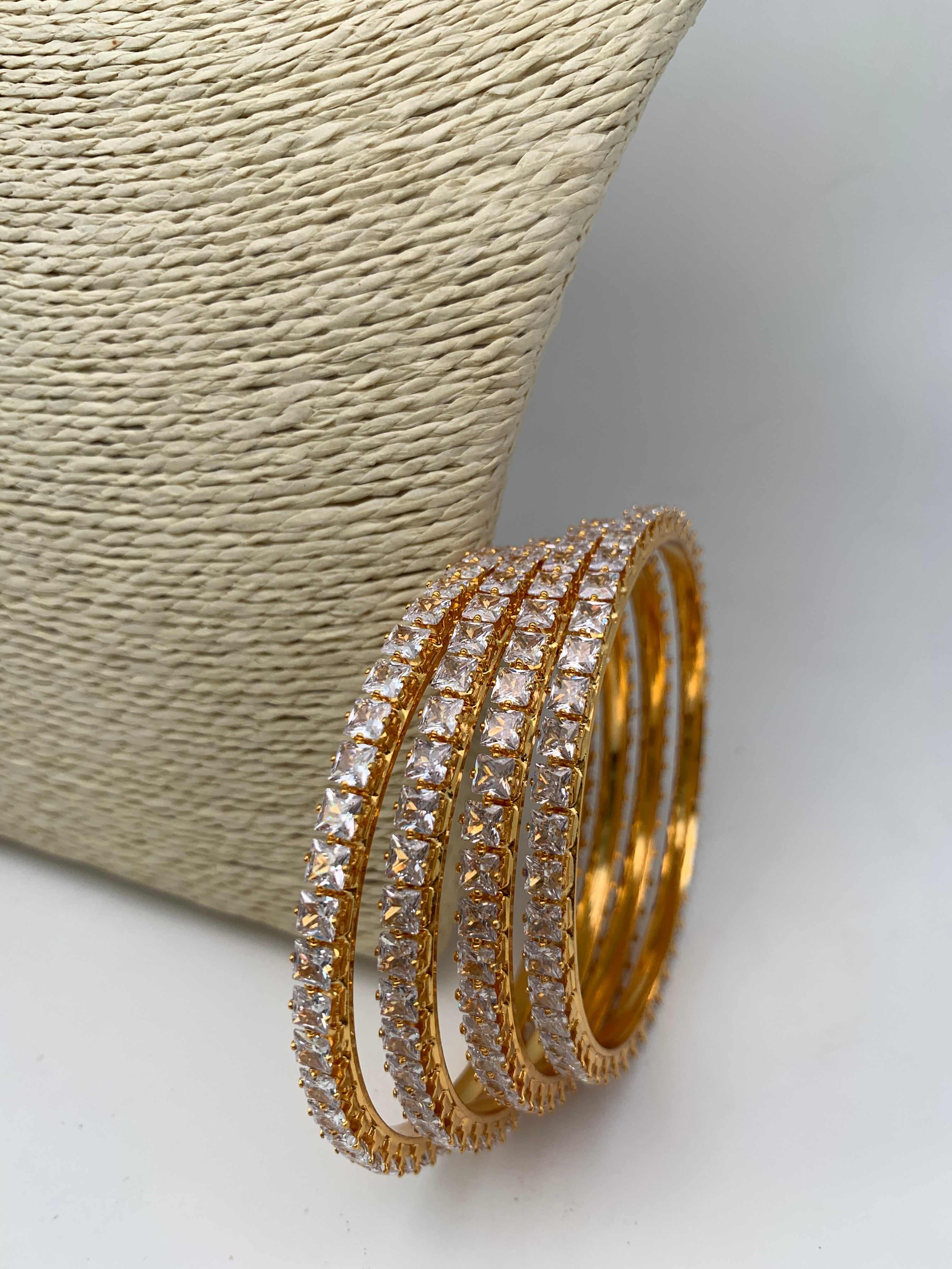 Golden CZ Bangles – Sheetal's FabFashion