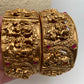 Goddess Lakshmi Ganesha Nakshi Openable Broad Bangle