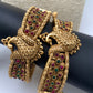 Peacock Red Green Kemp Matte Finish Openable Bangles