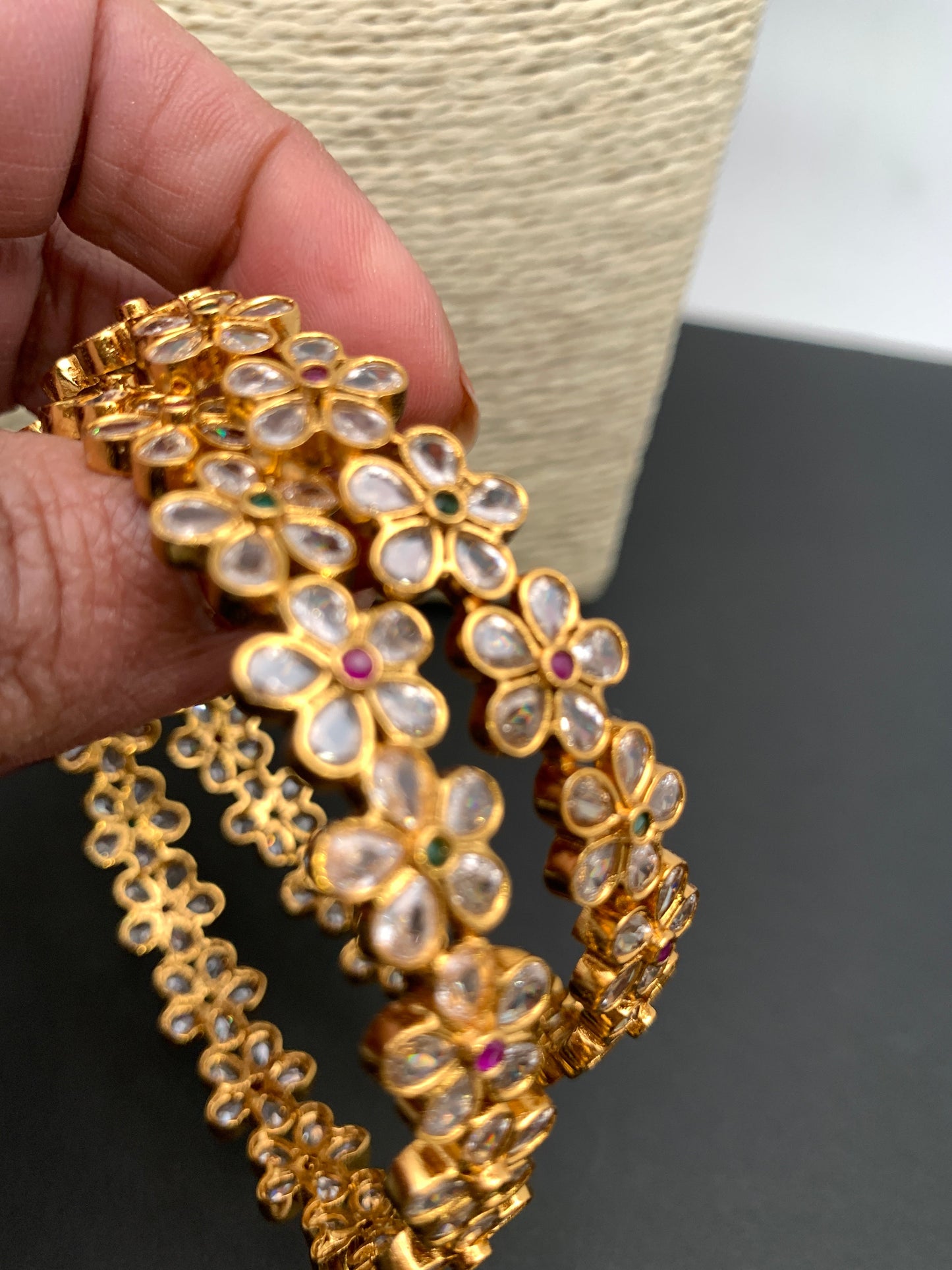 CZ Floral Bangles