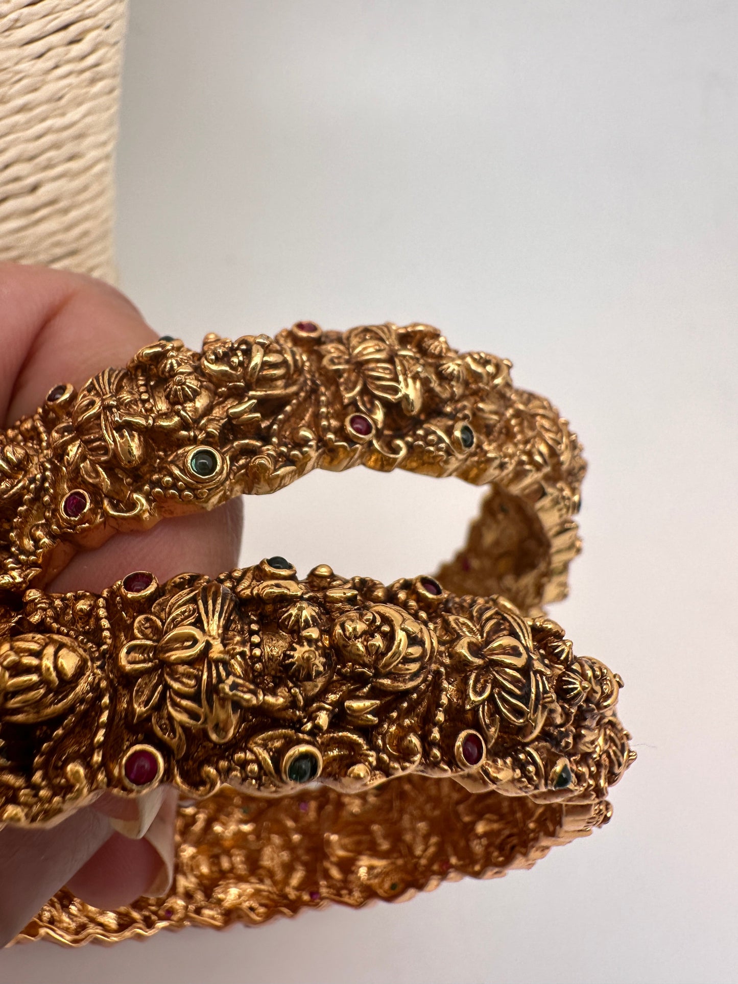 Goddess Lakshmi Nakshi Matte Finish Bangles