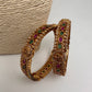 AD Red Green Stone Goddess Lakshmi Matte Finish Bangles