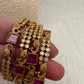 CZ Red Stone Matte Bangles
