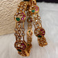 CZ Peacock Multi Stone Matte Bangles